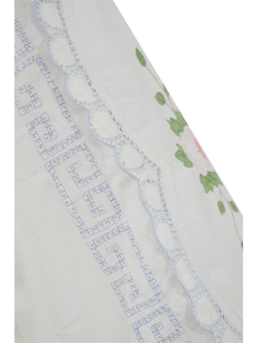 Pantalone in cotone con ricami Bianco/Verde/giallo FRONT STREET | 34964 HAND01